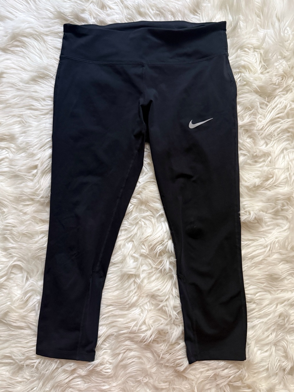 Nike Dri-Fit Running Cropped Leggings Black Size Medium